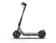 Hikerboy Curtis Plus Electric Scooter with a black handlebar and gray deck on a white background