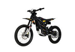 79BIKE Falcon GT off-road electric bike in black with yellow accents on a white background