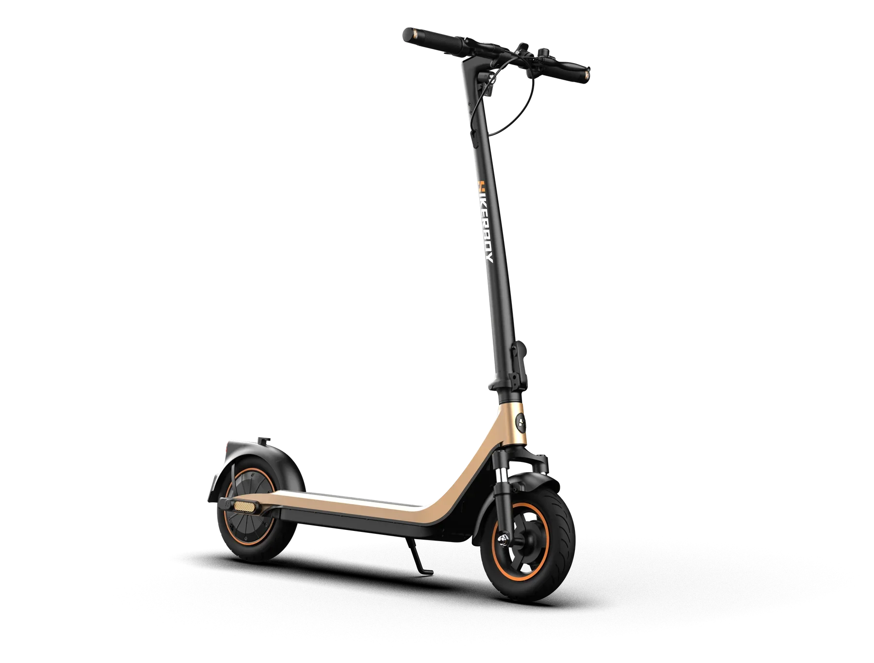 Black and beige - Hikerboy Curtis Plus Electric Scooter on a white background