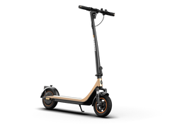 Black and beige - Hikerboy Curtis Plus Electric Scooter on a white background