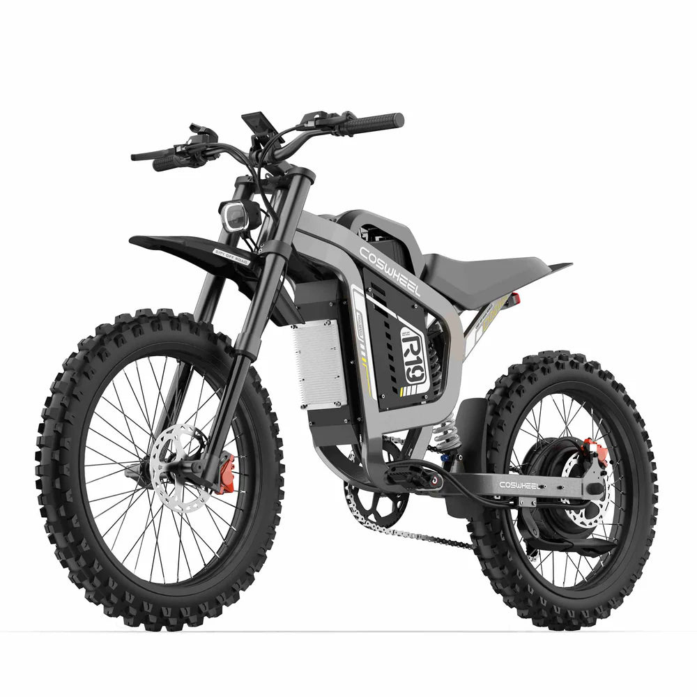 COSWHEEL R19 Electric Dirt Bike with off-road tires on a white background