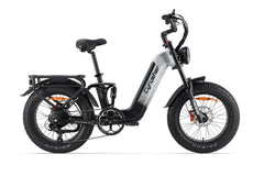 Electric bike with 'Cyrusher' branding on a white background