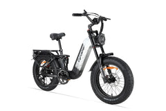 Electric bike with visible branding on a white background