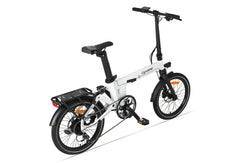 White - Cyrusher Sonder Folding E Bike with black accents on a white background