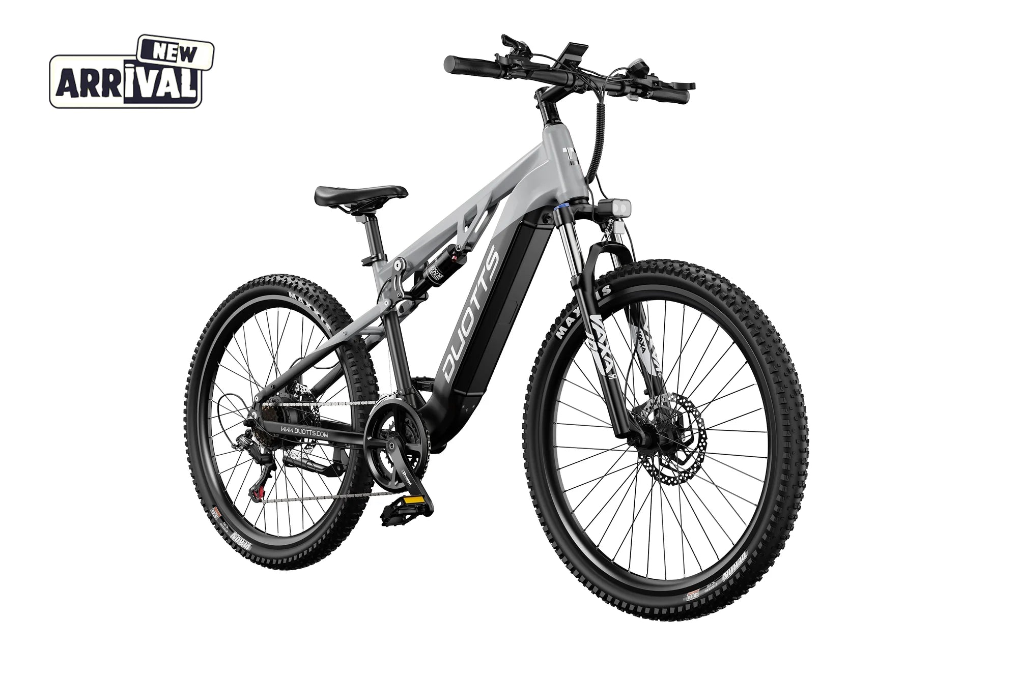 DUOTTS E29 Electric Bike with 'New Arrival' label on a white background