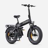 Black Engwe Engine Pro 3.0 Boost Folding Electric Bike on a white background - Pogo Cycles, Ireland