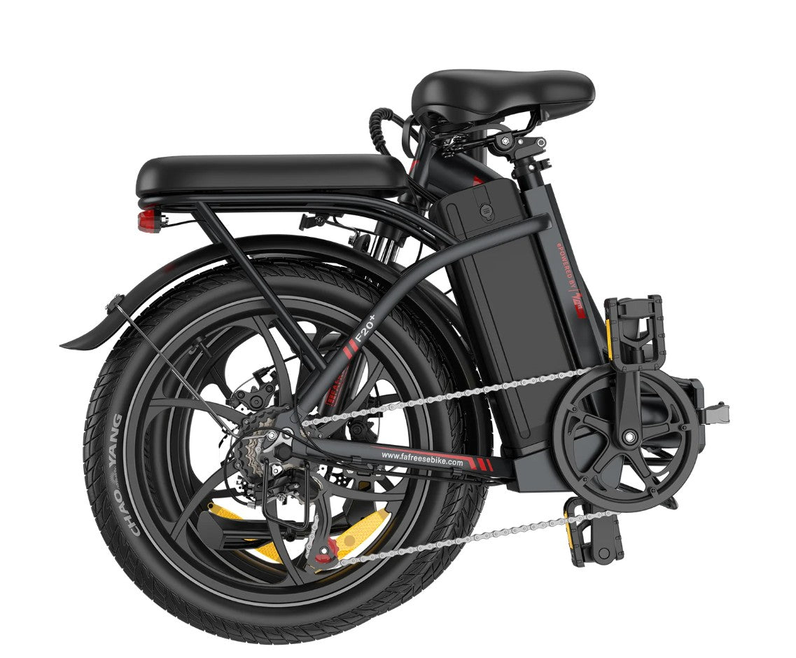 Black F20 Plus electric bike on a white background