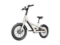 Side View of White Heybike EC Compact City Electric Bike on a white background