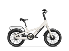 White Heybike EC Compact Sport Electric Bike with black wheels on a white background - Pogo Cycles