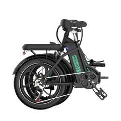 KOOLUX BK6S 3.0 Folding Electric Bike - Black with visible branding on a white background - Pogo Cycles