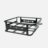 Black metal storage basket with 'Engwe' branding on a white background