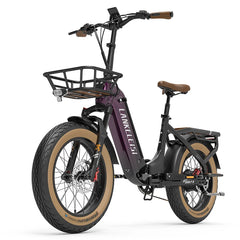 LANKELEISI GOLF-X in purple with a basket on a white background