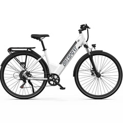 White ONESPORT OT12 Urban Electric Bike with black accents on a white background