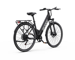 Black ONESPORT OT12 Urban Electric bicycle on a white background