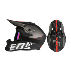 Off Road Motorcycle Helmet Rally Downhill Full Helmet Riding with Goggles Suitable for All Seasons for Men Women and Children