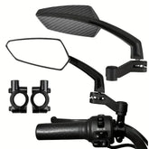 Universal Bike Handlebar Rear View Mirrors 360° Rotatable Wide Angle Safety Glass for Bicycles E-bikes