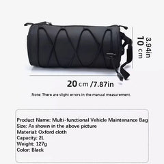 Multi-Functional Portable Cycling Bag Front Frame Bicycle Storage Bag Road Bike Organizer Oxford Fabric Black Bag