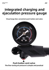 ESLNF Portable High-pressure 300psi Bike Air Pump with Gauge for Fork & Rear Suspension Shock Absorber Mountain Bicycle