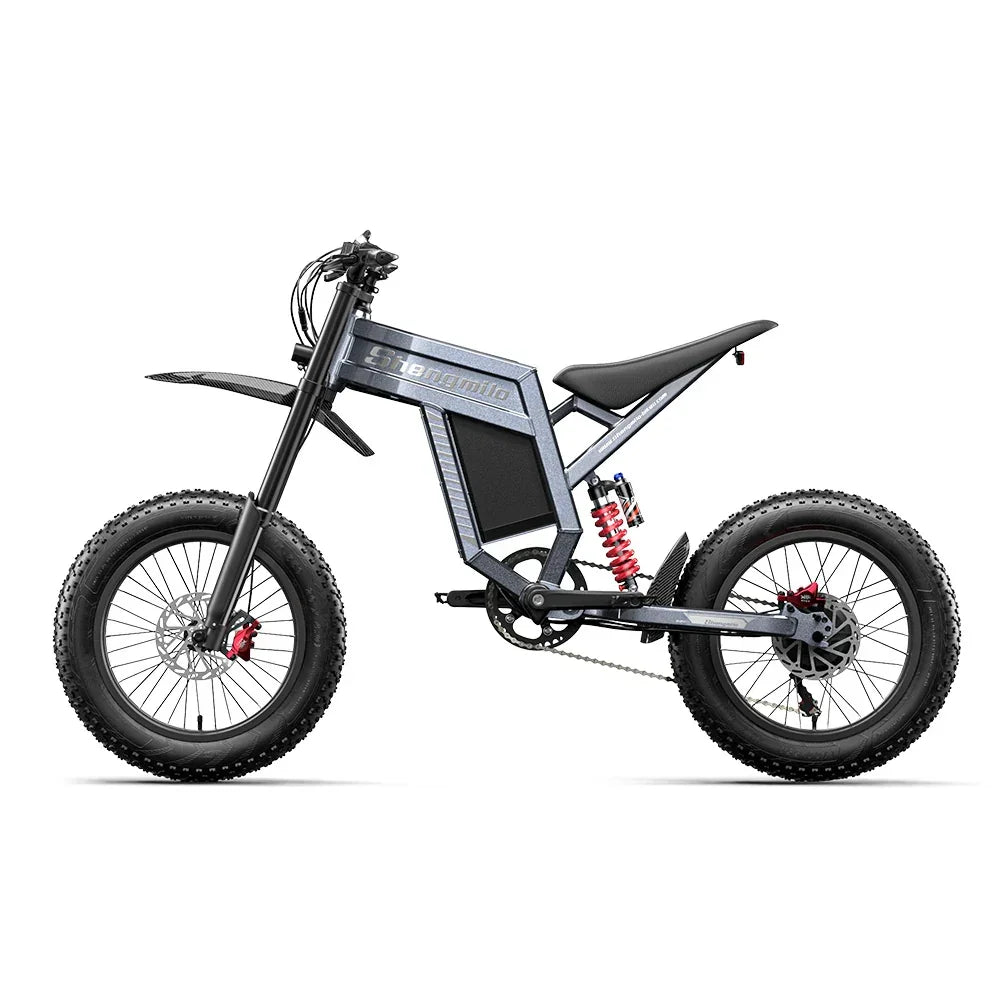 Electric bike with fat tires on a white background