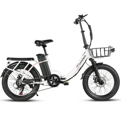 SAMEBIKE CY20 Pro Electric Bike in white with black accents on a white background