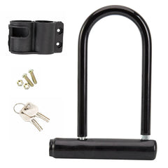 1/2 Set Bicycle U Lock Portables Mini Bike Wheel Lock With Key Anti-theft Safety Motorcycle Scooter Cycling Bicycle Accessories