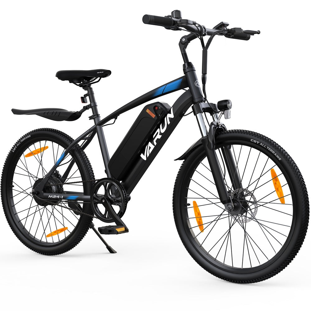 VARUN M24-1 Electric Bike in black with 'VARUN' branding on a white background