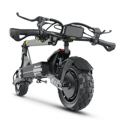 Black VIPCOO VS6 Pro Off-Road Electric Scooter with large wheel on a white background