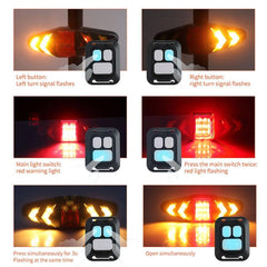Bike Rear Lamp Smart Bike Wireless Remote Turn Signal Lights Bicycle LED Taillight Easily Installation Personal Bicycle Parts - Pogo Cycles