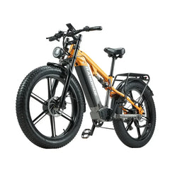 Orange RANDRIDE YX80M PLUS Electric Bike with black components on a white background