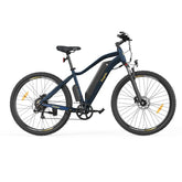 Blue electric bicycle on a white background