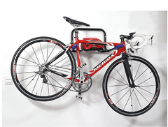 Bike holding view of Foldable Bike Wall Mount Rack - Pogo Cycles