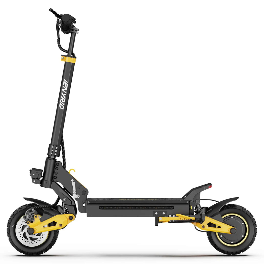 Black and yellow iENYRID ES1 Dual Motor Off-Road E Scooter on a white background