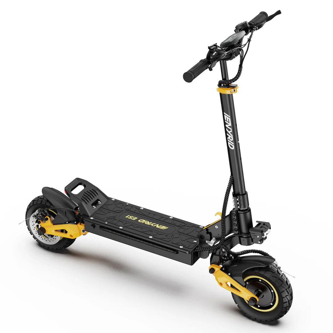 iENYRID ES1 Dual Motor Off-Road Electric Scooter - Black.and Yellow on a white background