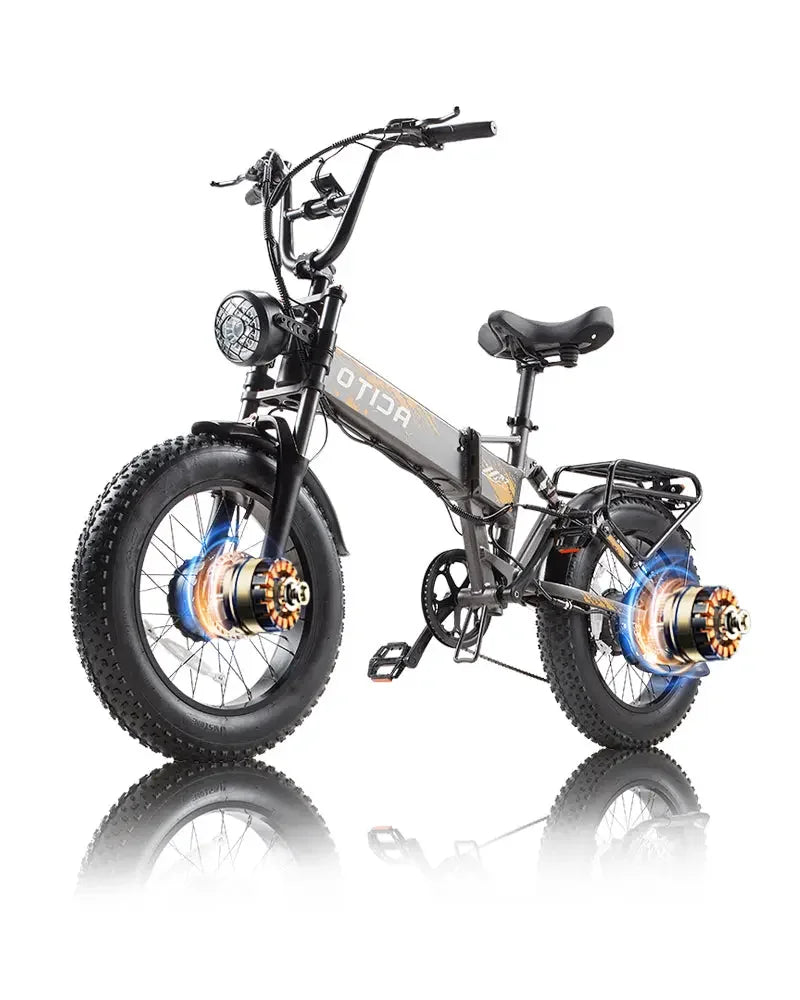 OTIDA R7 MAX Dual Motor Electric Bike with large wheels on a white background
