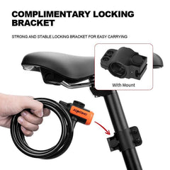Xunting Bike Lock Coiled Secure Keys - Pogo Cycles
