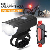 USB Rechargeable Bike Light Set Front Light with Taillight Easy to Install 3 Modes Bicycle Accessories for the Bicycle - Pogo Cycles