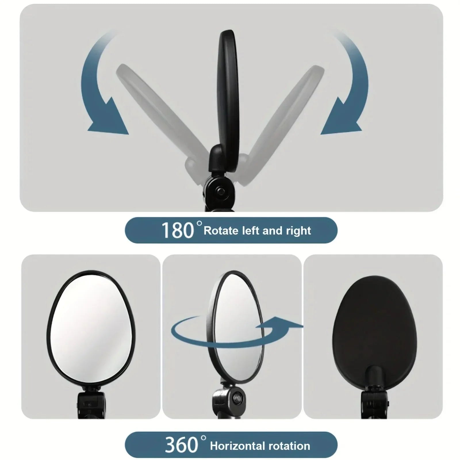 1/2PC Bike Mirror 360 Degree Adjustable Rotatable Handlebar Mirror Wide Bycicle Accessories Cycling Rear View Mirror Accesorios - Pogo Cycles