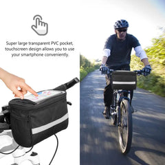 Bicycle Front Handlebar Bag Outdoor Bike Reflective Strap Touchable Phone Pouch Bike Front Tube Basket  Bicycle Accessories