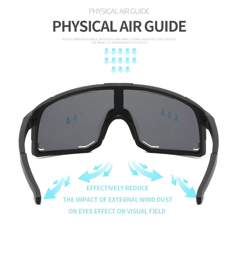 Polarized Cycling Sunglasses UV Protection Windproof Glasses For Men Women Polarized Lens Road Riding Bike Sport Glasses Eyewear