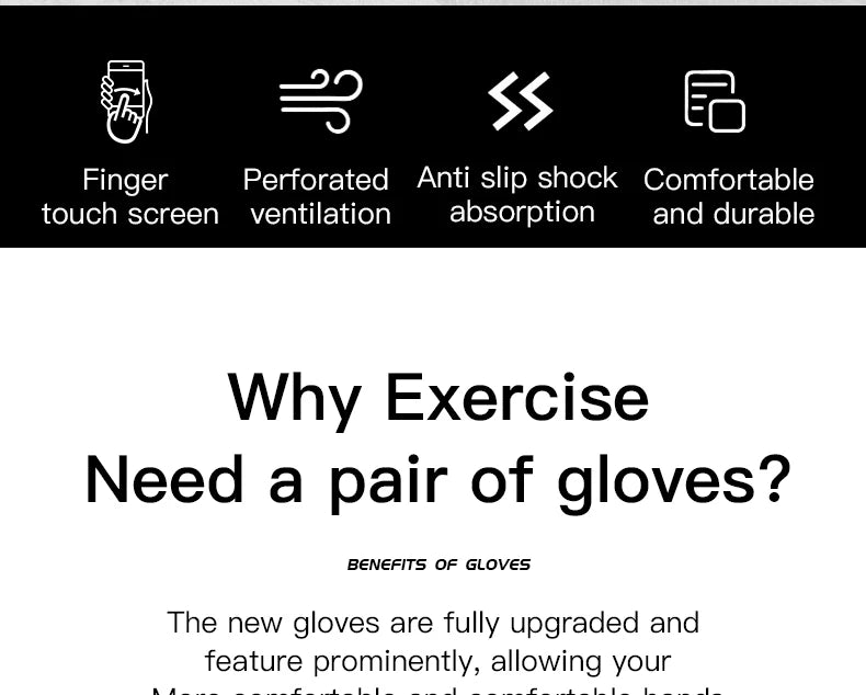 Kyncilor Outdoor Bicycle Anti slip and Sweatproof Long Finger Gloves Breathable and Shock Absorbent Sports Mountain Bike Gloves