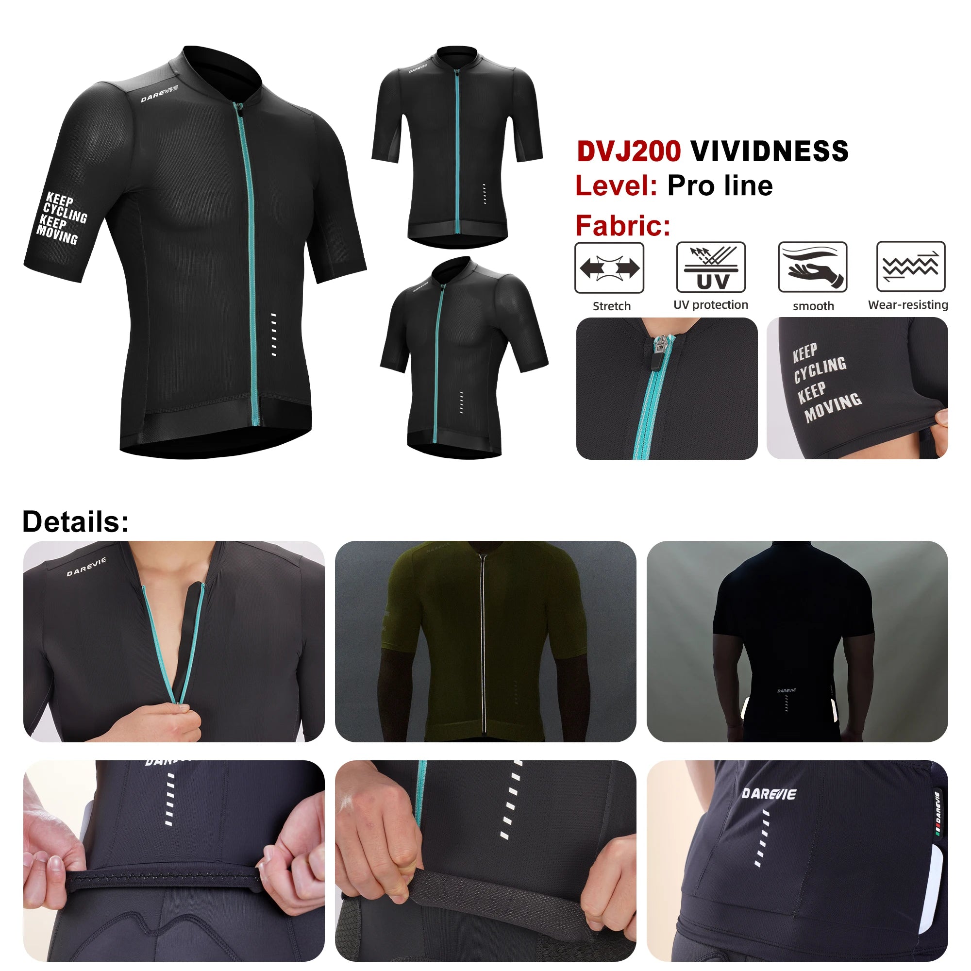 DAREVIE Cycling Jersey 2024 Cool Cycling Jersey Men Women Breathable Man Cycling Maillot Quick Dry Cycling Jersey Slim Fit Pro