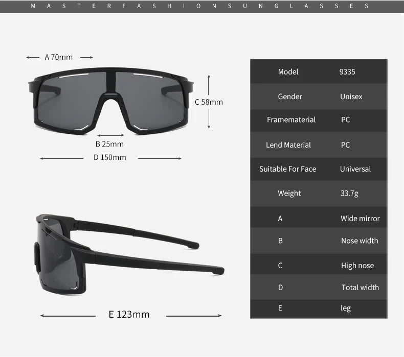 Polarized Cycling Sunglasses UV Protection Windproof Glasses For Men Women Polarized Lens Road Riding Bike Sport Glasses Eyewear