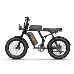 Black URLIFE T2 Off Road Electric Bike with visible branding on a white background
