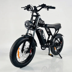 YVY C20 Electric Bike - Black on a white background