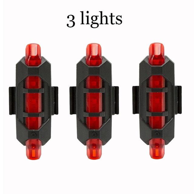 Bike Bicycle Light USB LED Rechargeable Headlight Set Rainproof Cycling Front Back Headlight Lamp Bicycle Warning Flashlight - Pogo Cycles