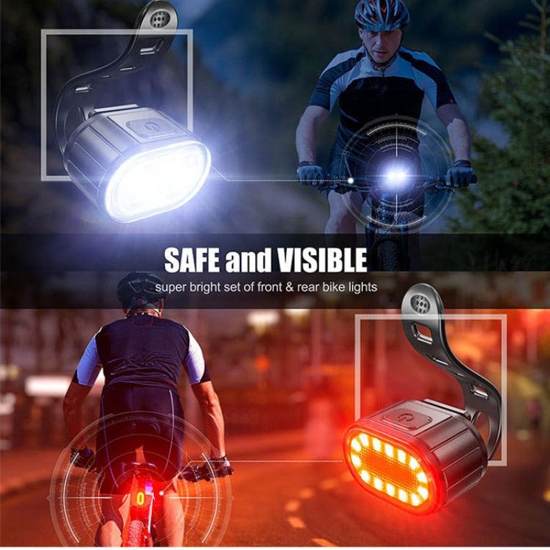 Cycling Bicycle Front Rear Light Set Bike USB Charge Headlight Light MTB Waterproof Taillight LED Lantern Bicycle Accessories - Pogo Cycles