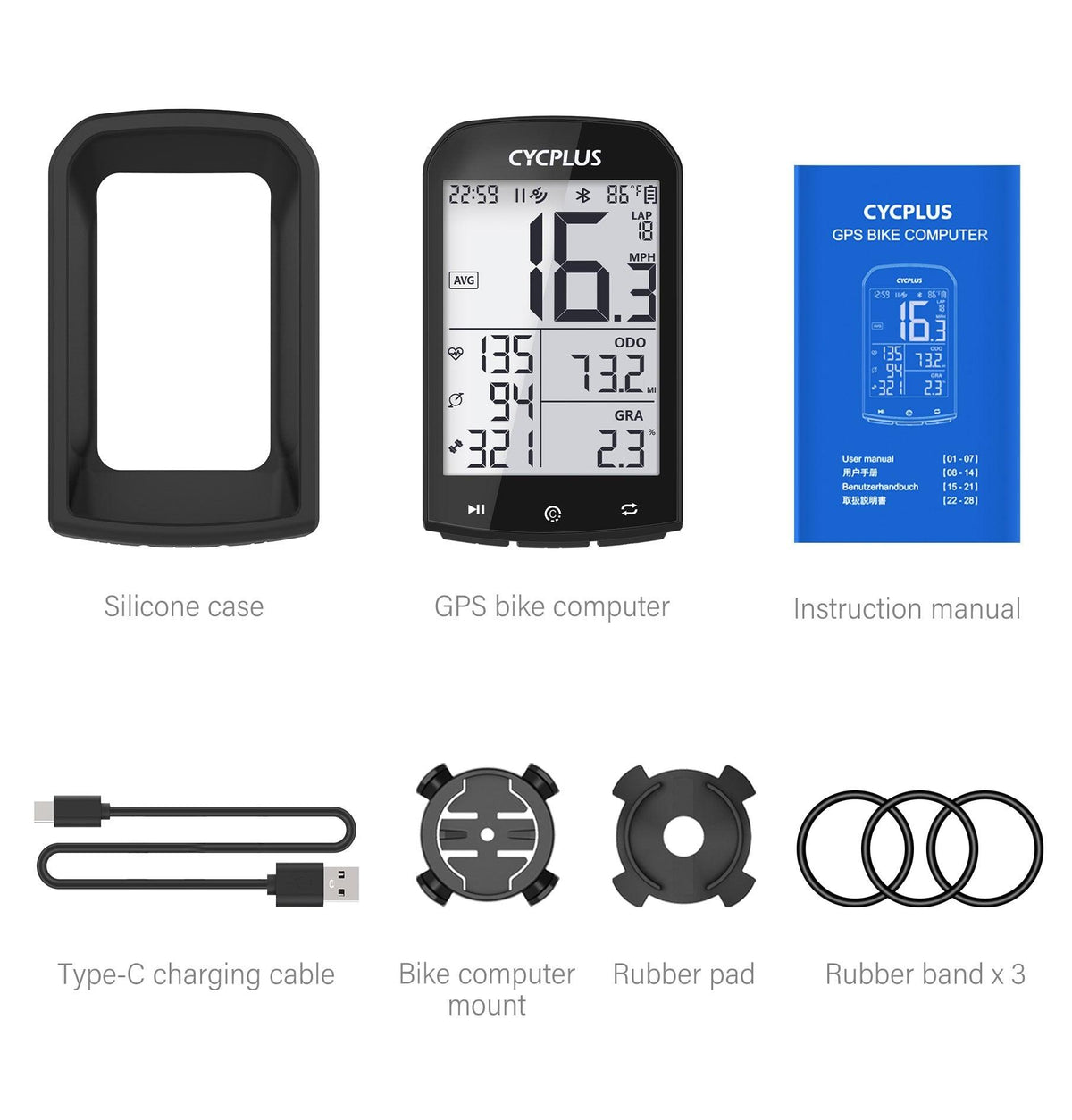 CYCPLUS M1 Cycling GPS Bicycle Speedometer Bike Computer Bluetooth 4.0 ANT+ IPX6 Odometer Bike Accessories - Pogo Cycles