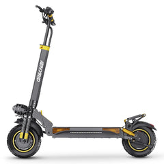 Gray iENYRID ES6 Off-Road Electric Scooter with yellow accents on a white background
