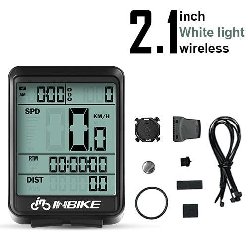 INBIKE Waterproof Bicycle Computer Wireless And Wired MTB Bike Cycling Odometer Stopwatch Speedometer Watch LED Digital Rate - Pogo Cycles