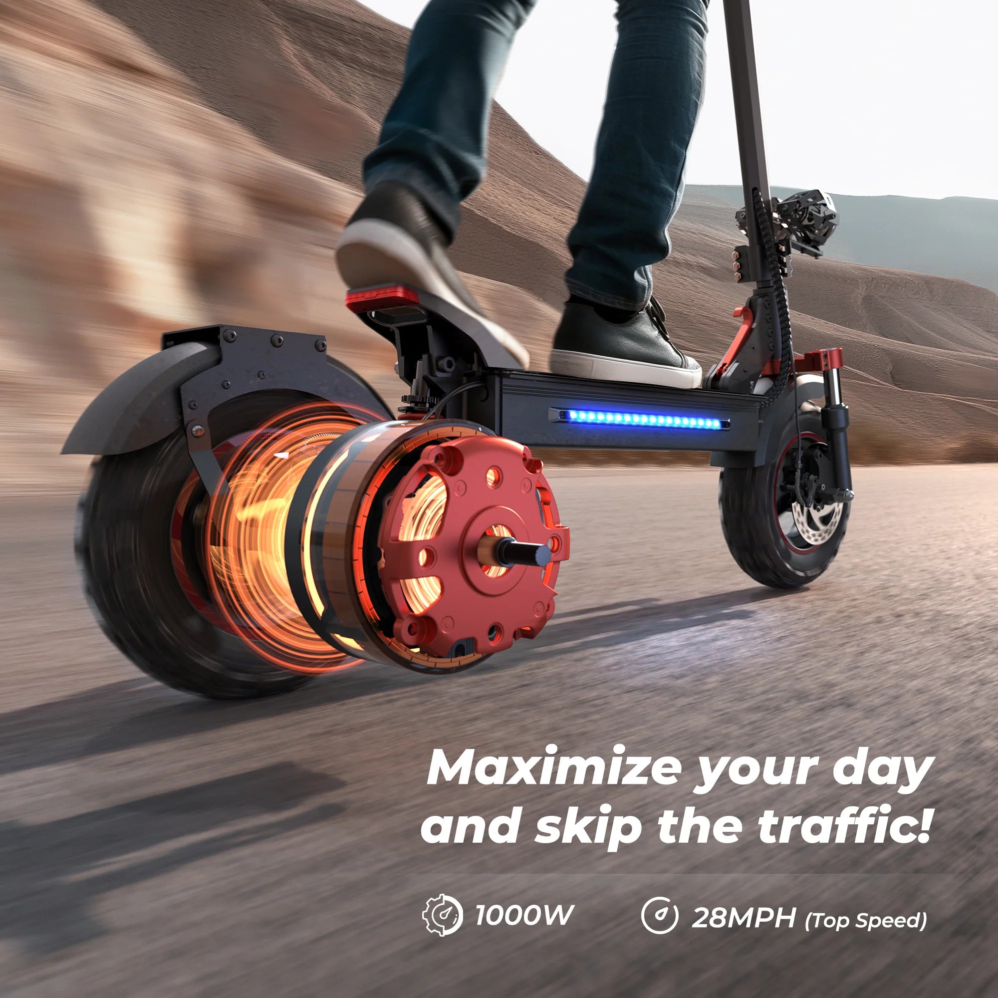 iScooter iX5S 1000W Off-Road Electric Scooter - Pogo Cycles